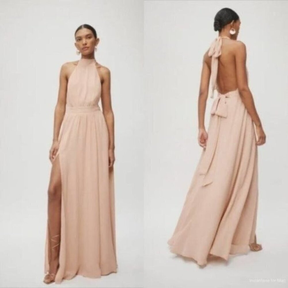 Reformation Andee Champagne Dress